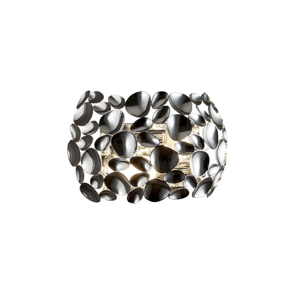 Aplica de perete din Metal Argintiu cu 2 becuri L32x16xH19cm Narisa