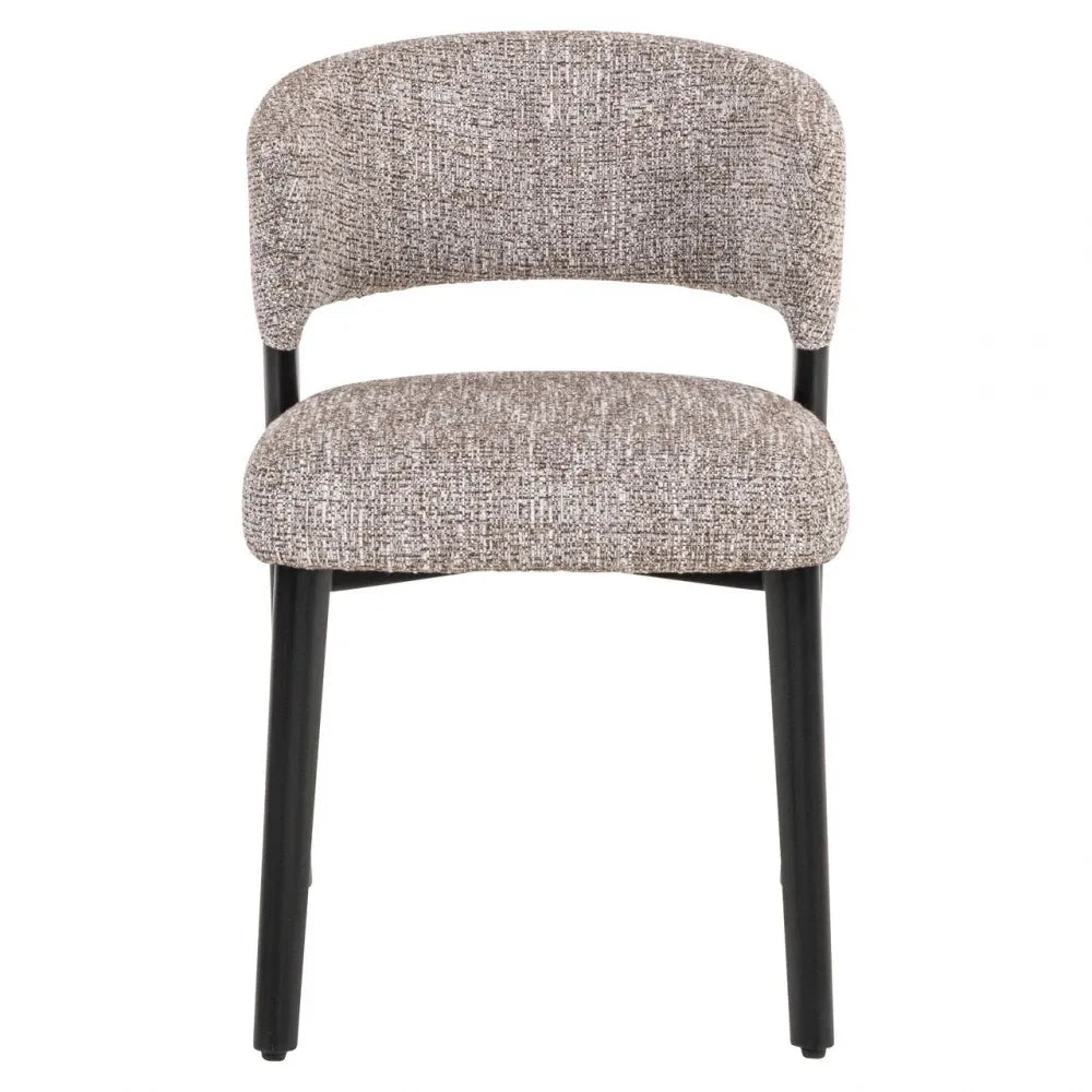 Scaun din Stofa Maro si Metal Negru L51xH77.5cm Zeno Richmond interiors