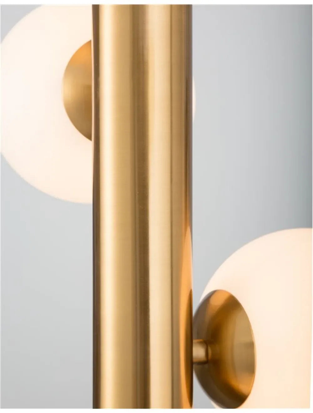 Pendul 5 becuri structura din Metal Alama antichizata si abajur din Sticla Alb H150xL31.5cm IP20 JAKLIN