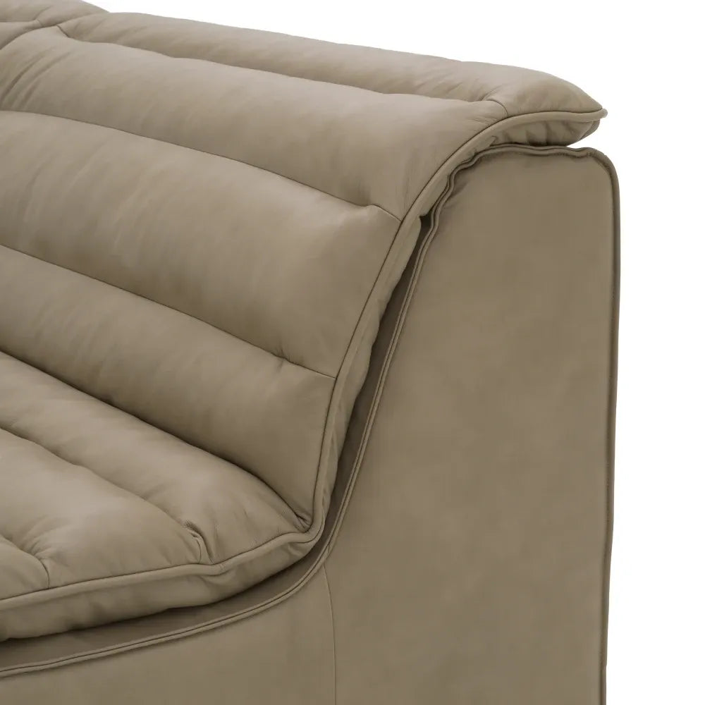 Modul centru tapitat cu Piele Bej L92xA106xH79cm Dunemore Eichholtz