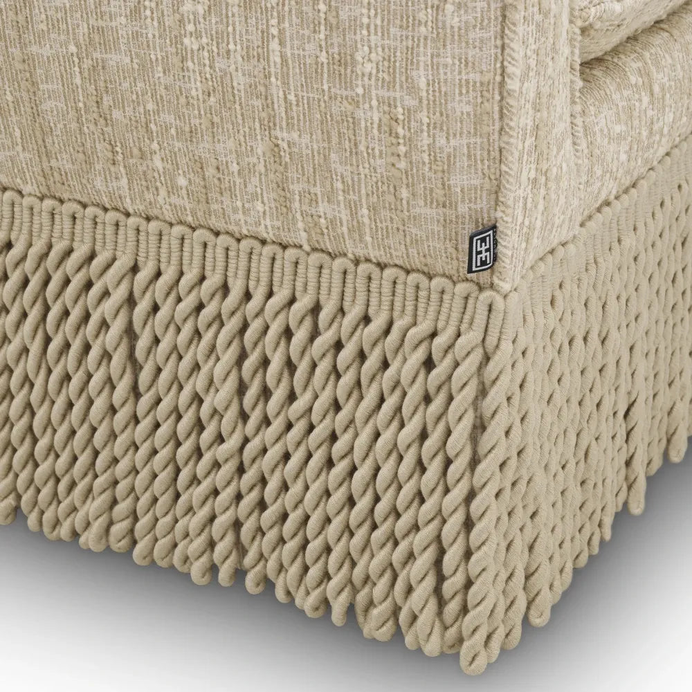 Fotoliu tapitat cu Stofa boucle Crem L62xA79xH74cm Fairburn Eichholtz