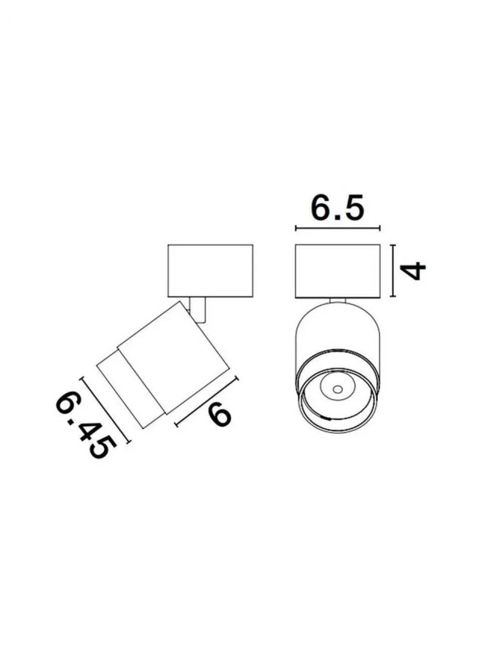 Spot aplicat din Aluminiu Negru/Auriu H12.8xD6.5cm IP20 10W Led 800lm 3000k Spectre