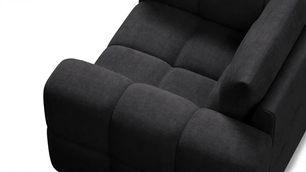 Fotoliu tapitat cu material pet friendly Alias negru L121x104cm