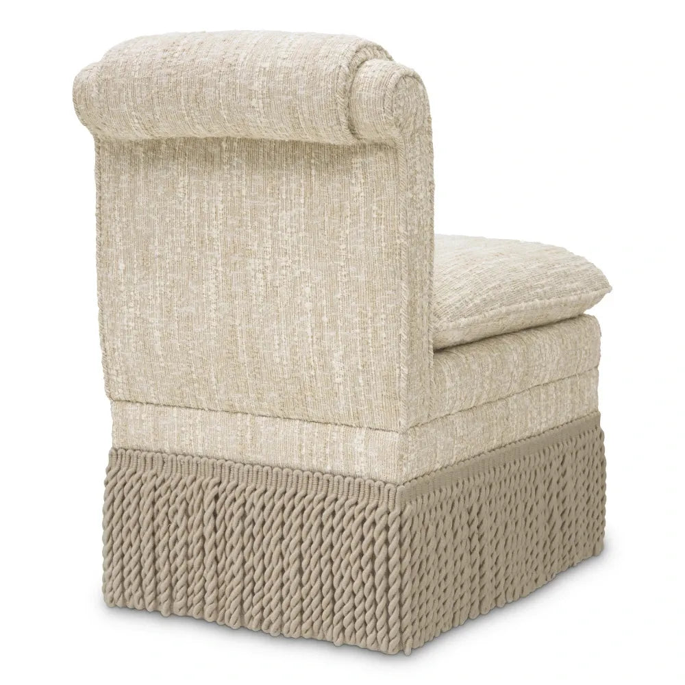 Scaun tapitat cu Stofa boucle Crem L56xA75xH81cm Fairburn Eichholtz