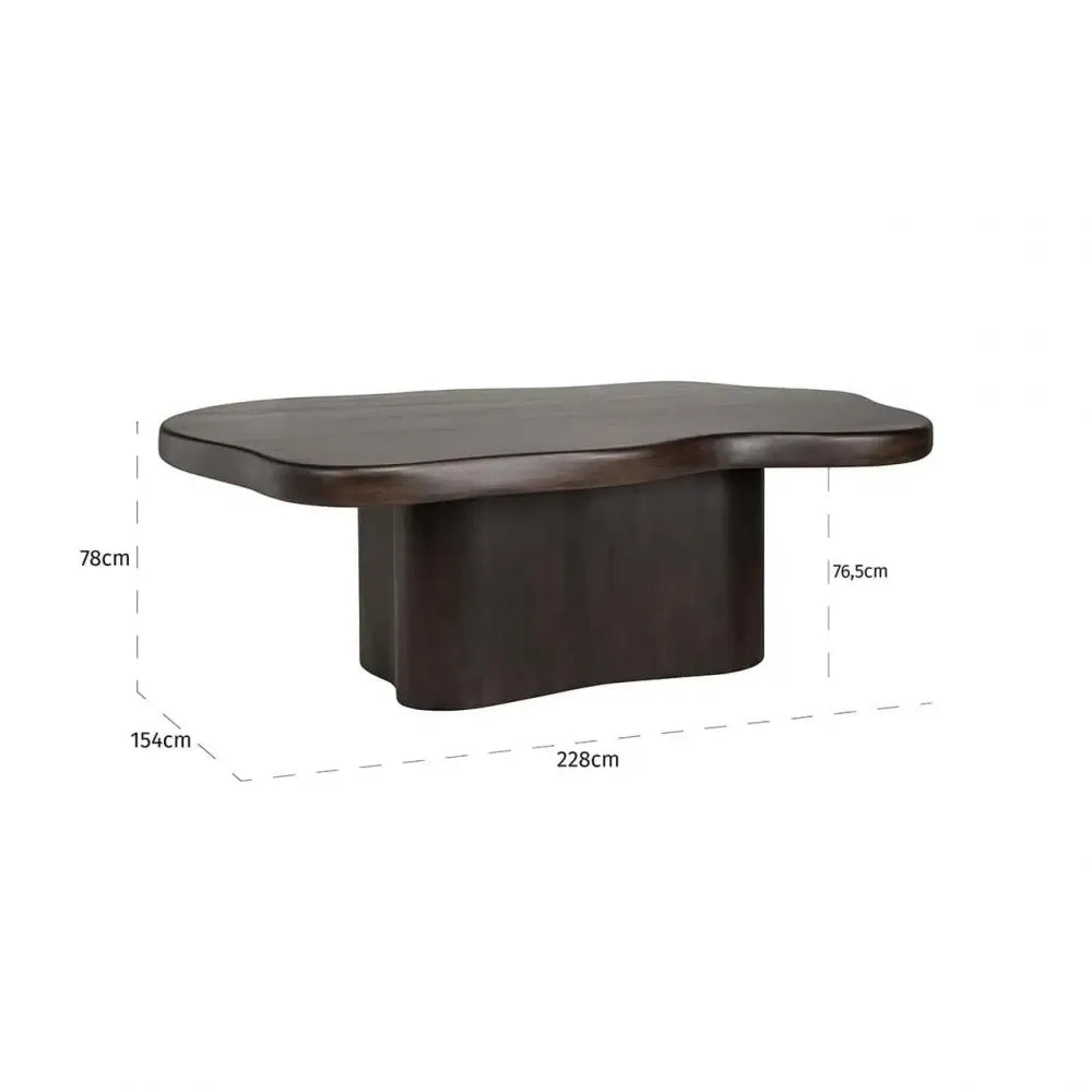 Masa Asimetrica de 6-8 persoane din Lemn de acacia Maro L230.5xH76.5cm Sherman Richmond interiors