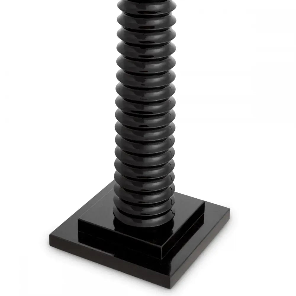 Lampa de podea din Lemn/Granit Negru si Textil Bej H160xL29.5cm Callao Eichholtz