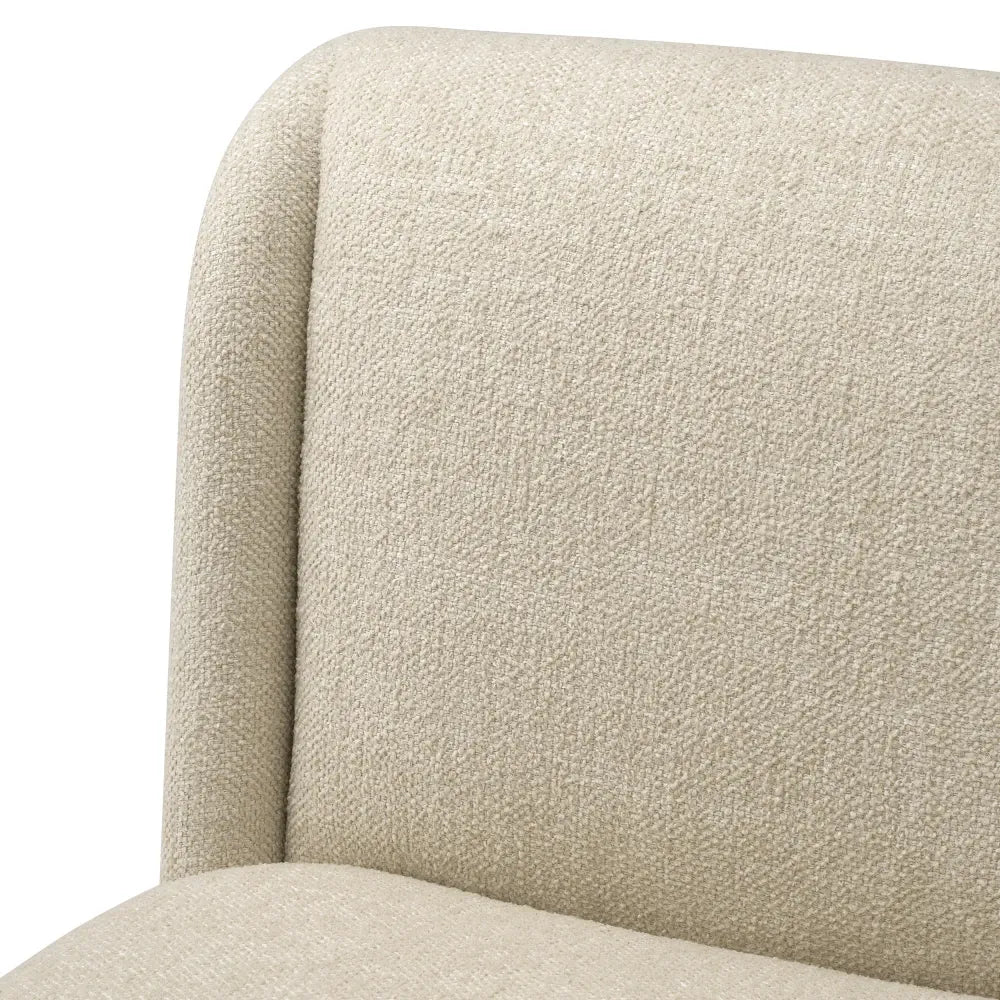 Scaun tapitat cu Stofa Ecru L65xA74xH84.5cm Selene Eichholtz