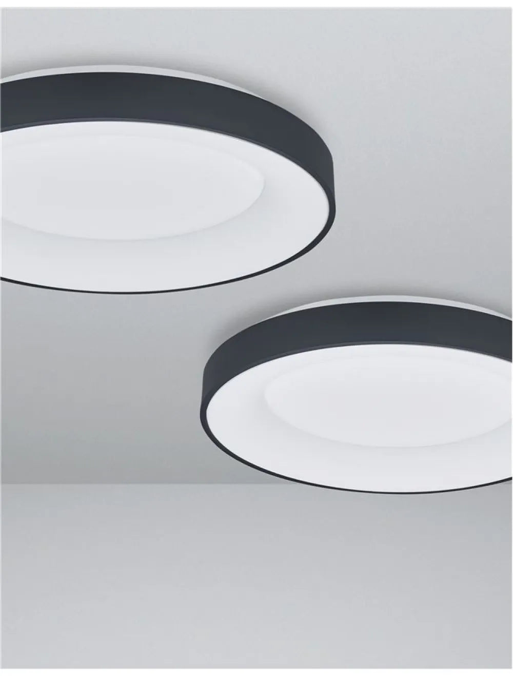 Plafoniera din Aluminiu Negru H9xL60cm IP20 50W 2864lm 3000-4000k RANDO SMART