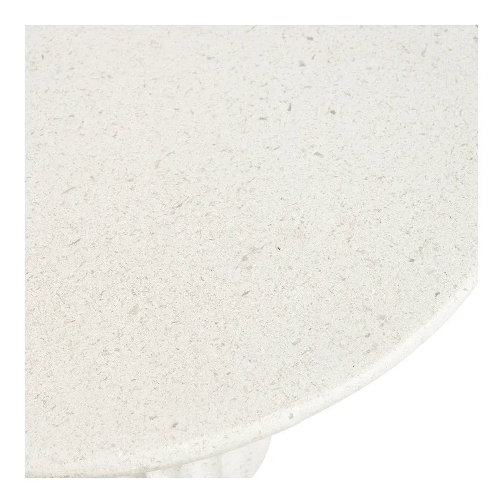 Masuta laterala din Fiberclay Alb D40xH55cm Newtown