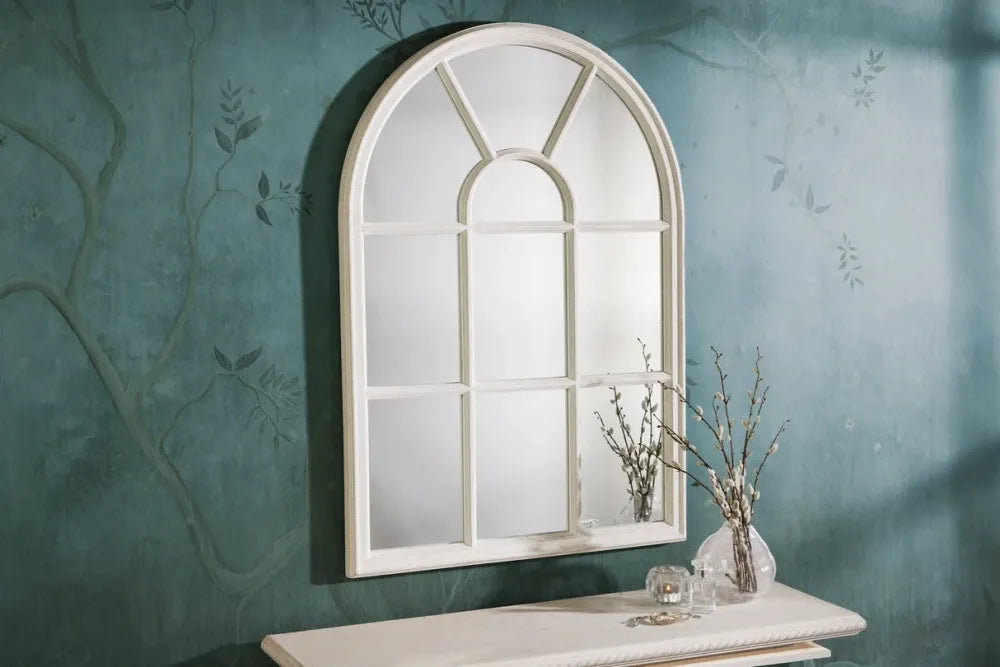 Oglinda cu rama din Lemn Alb H100xL70cm Castillo