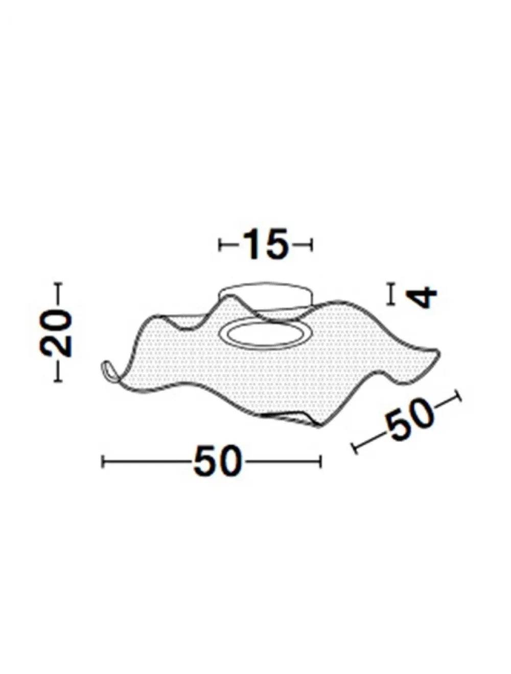 Plafoniera structura din Aluminiu Auriu si abajur din Acrilic Transparent H20xL50cm IP20 31W 2118lm 3000k SIDERNO