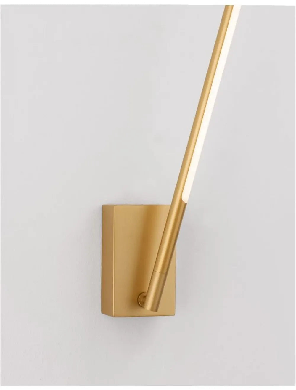 Aplica de perete structura din Metal Auriu si abajur din Acrilic Alb H37xL6cm IP20 6W 426lm 3000k RACCIO