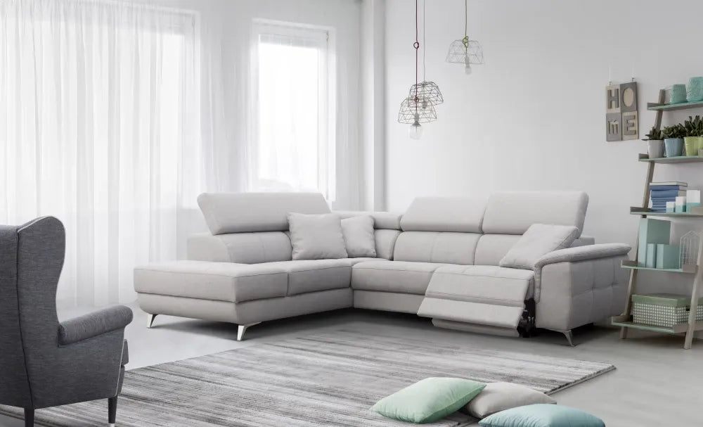 Coltar personalizabil cu recliner in forma de L 297cm Fabien