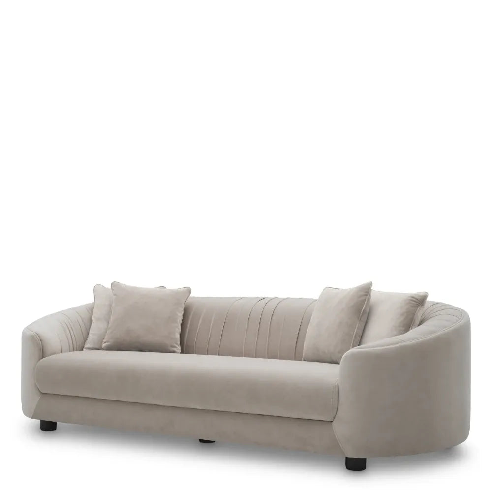 Canapea tapitat cu Catifea Crem L241xA100xH64cm Jameson Eichholtz