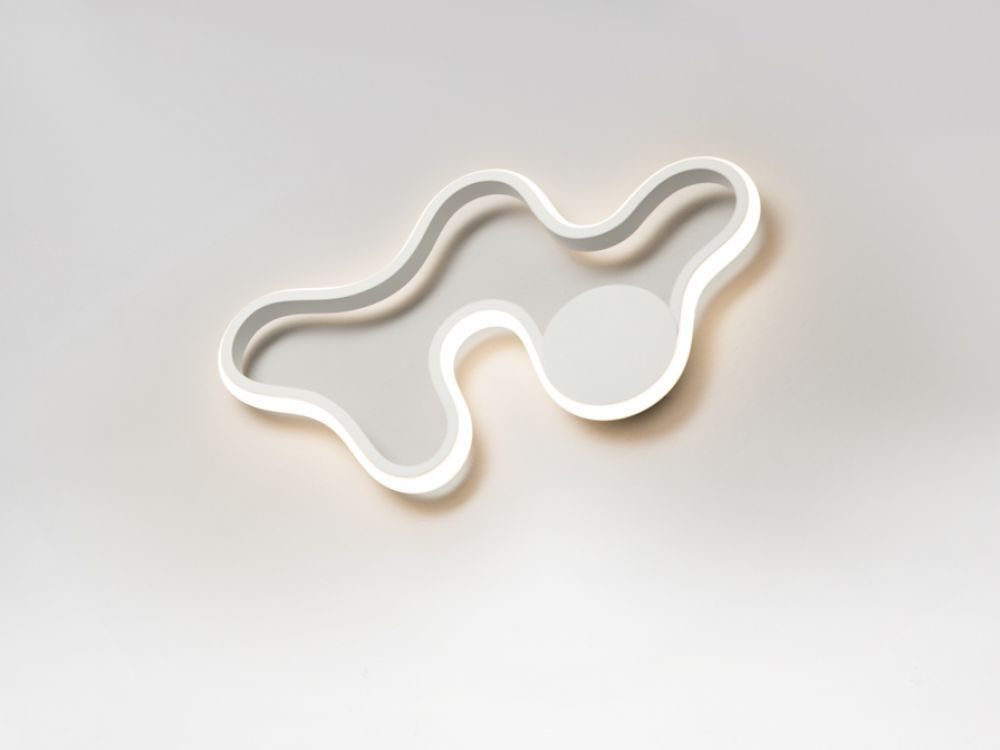 Aplica de perete din Metal Alb cu LED  L47x5xH27cm Marea