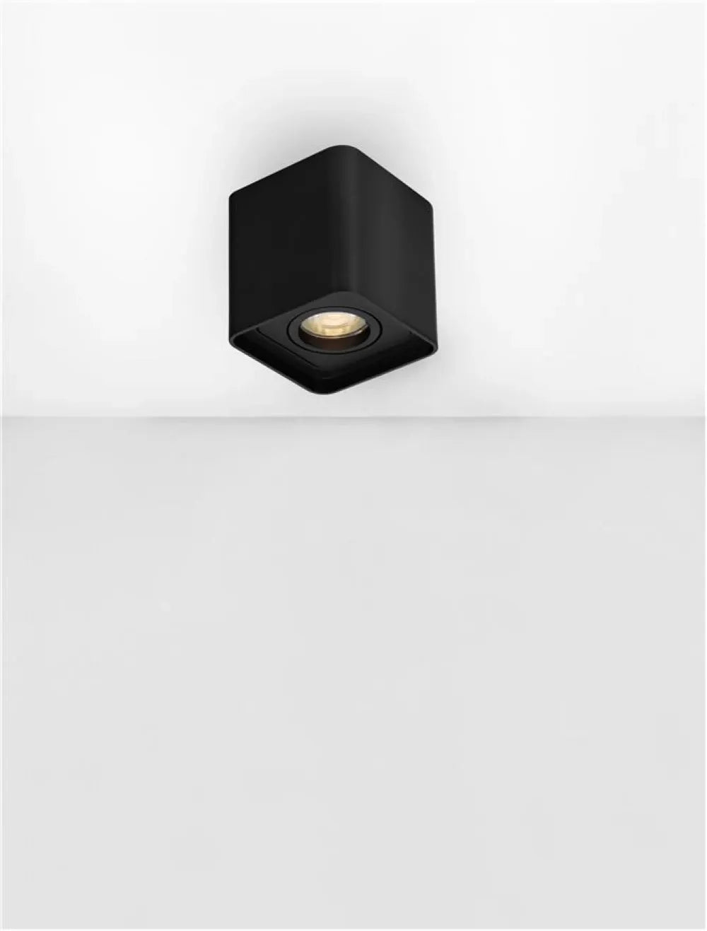 Spot aplicat din Aluminiu Negru H11.5xL8.5cm IP20 10W GU10 Monique