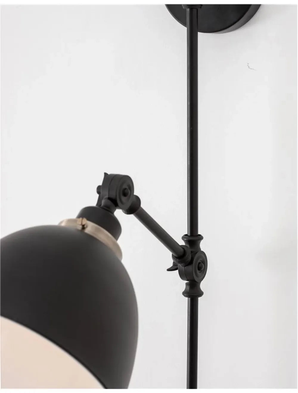 Aplica de perete structura din Metal Negru si abajur din Metal Negru H44xL16cm IP20 VIRGO