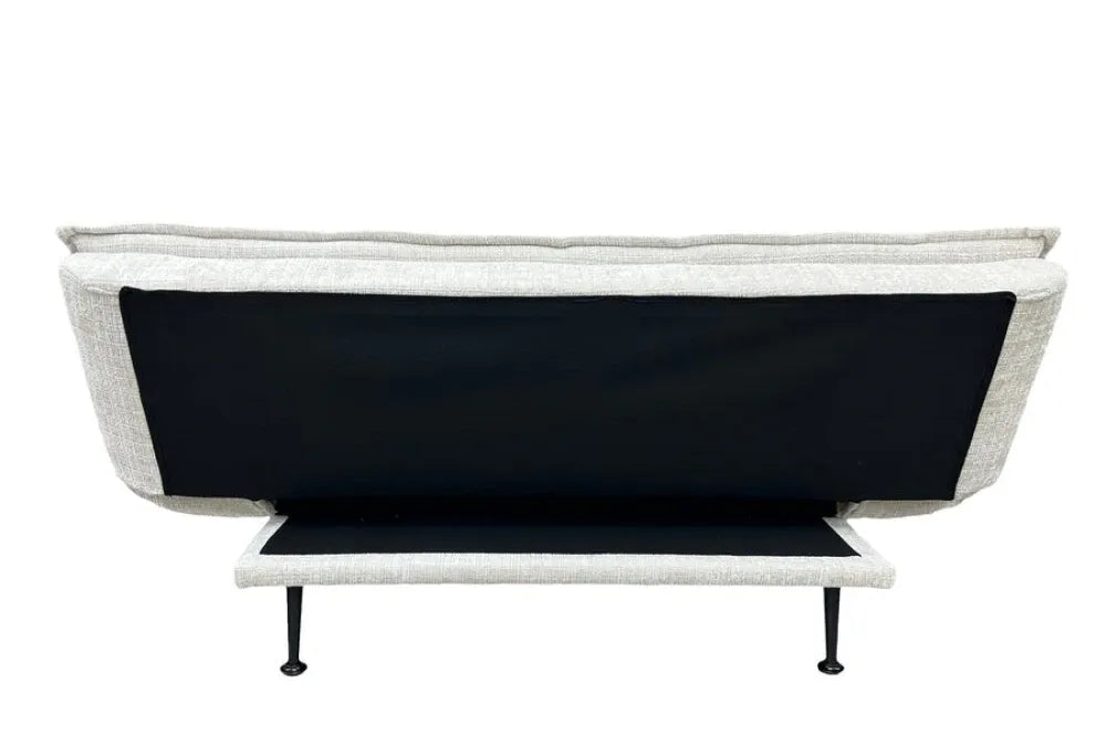 Canapea cu functie pat tapitata cu Chenille Bej L195cm Jazz