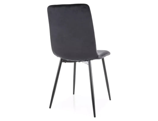 Set 2 scaune din Catifea Negru si Metal Negru Hx91Lx45xAcm Daren