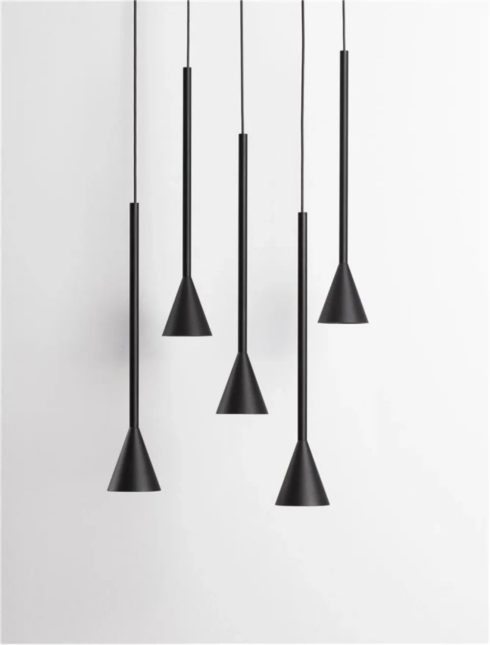 Candelabru structura din Aluminiu Negru si abajur din Aluminiu Negru H150xL35.5cm IP20 27W 1312lm 3000k NET