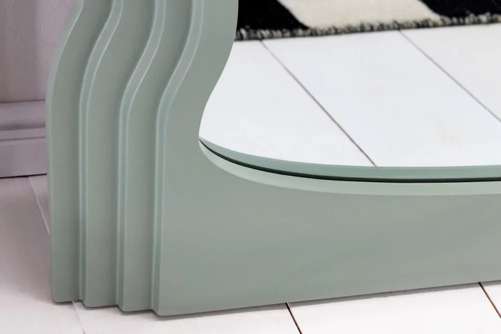 Oglinda cu rama din Poliuretan/MDF Verde H160xL80cm Wave