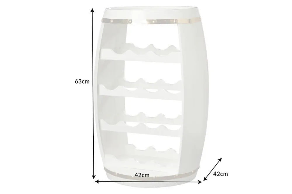 Suport pentru depozitarea sticlelor de vin din Lemn de pin Alb H63xL42cm Bodega