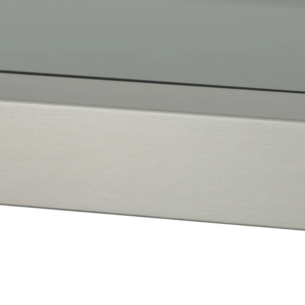 Etajera din Sticla Fumuriu si Metal Argintiu L35xH240.5cm Corrado II Eichholtz