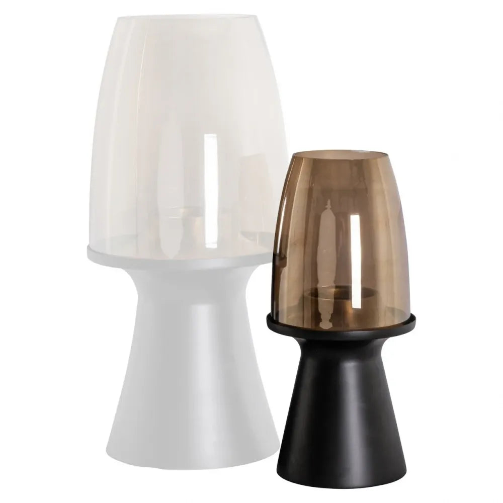 Suport lumanare din Metal/Sticla Negru D18xH39cm Vienna Richmond Interiors