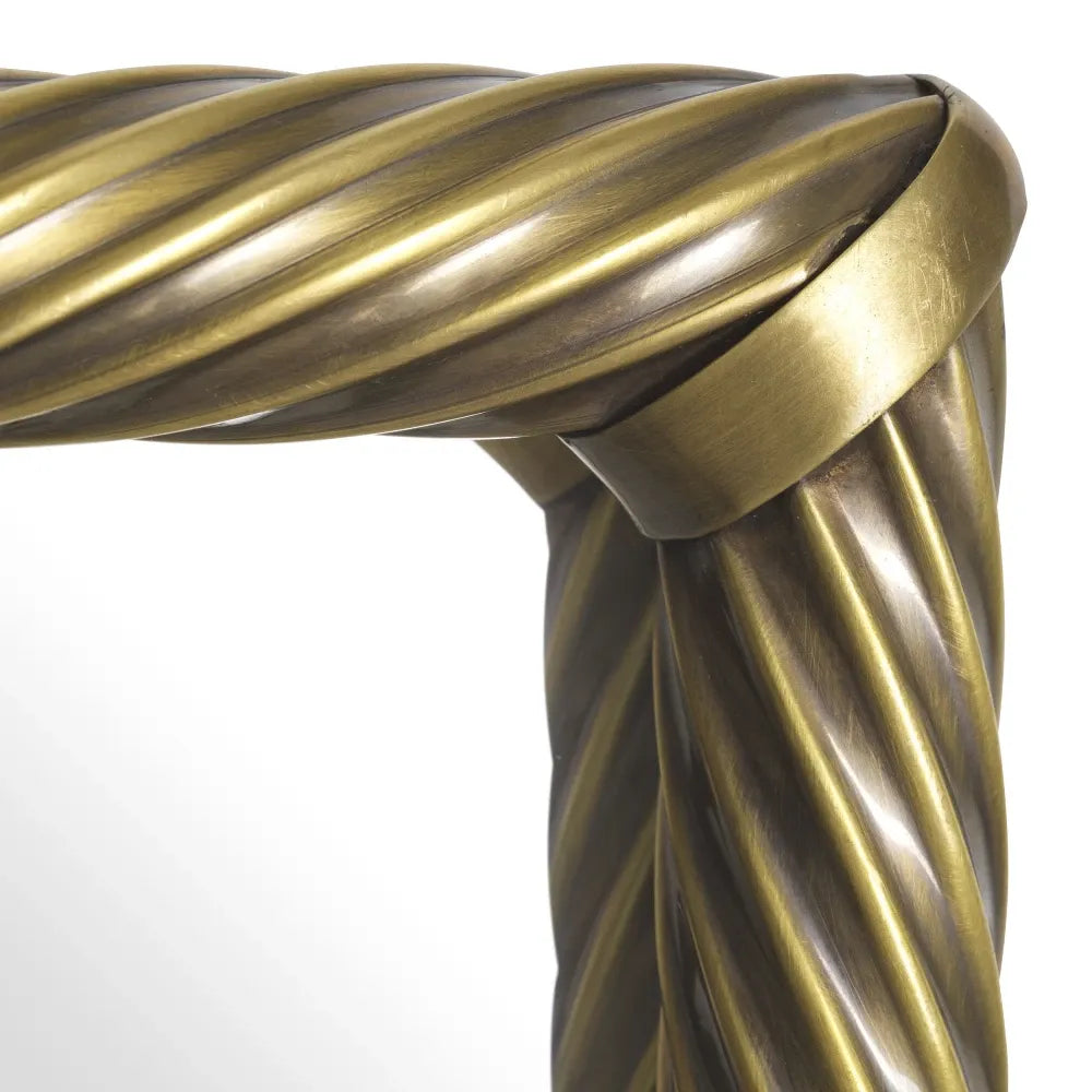 Oglinda cu rama din Lemn/Metal Alama L50xH80cm Salvi rectangular Eichholtz