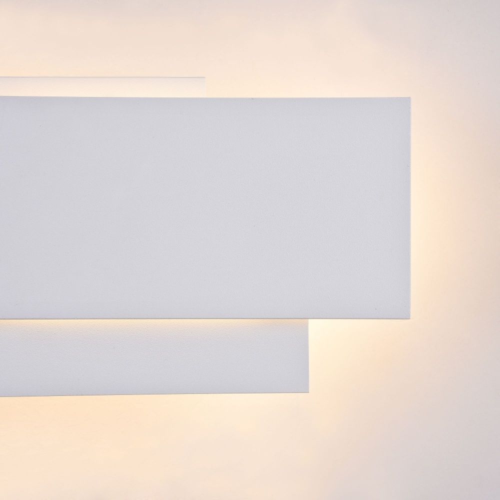 Aplica de perete din Metal Alb cu LED  L26x6xH13cm Kona