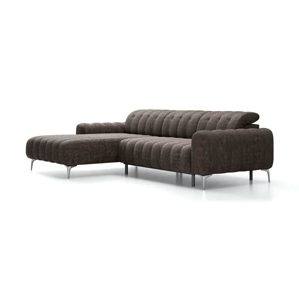 Coltar extensibil electric tapitat cu Stofa Maro Padova I