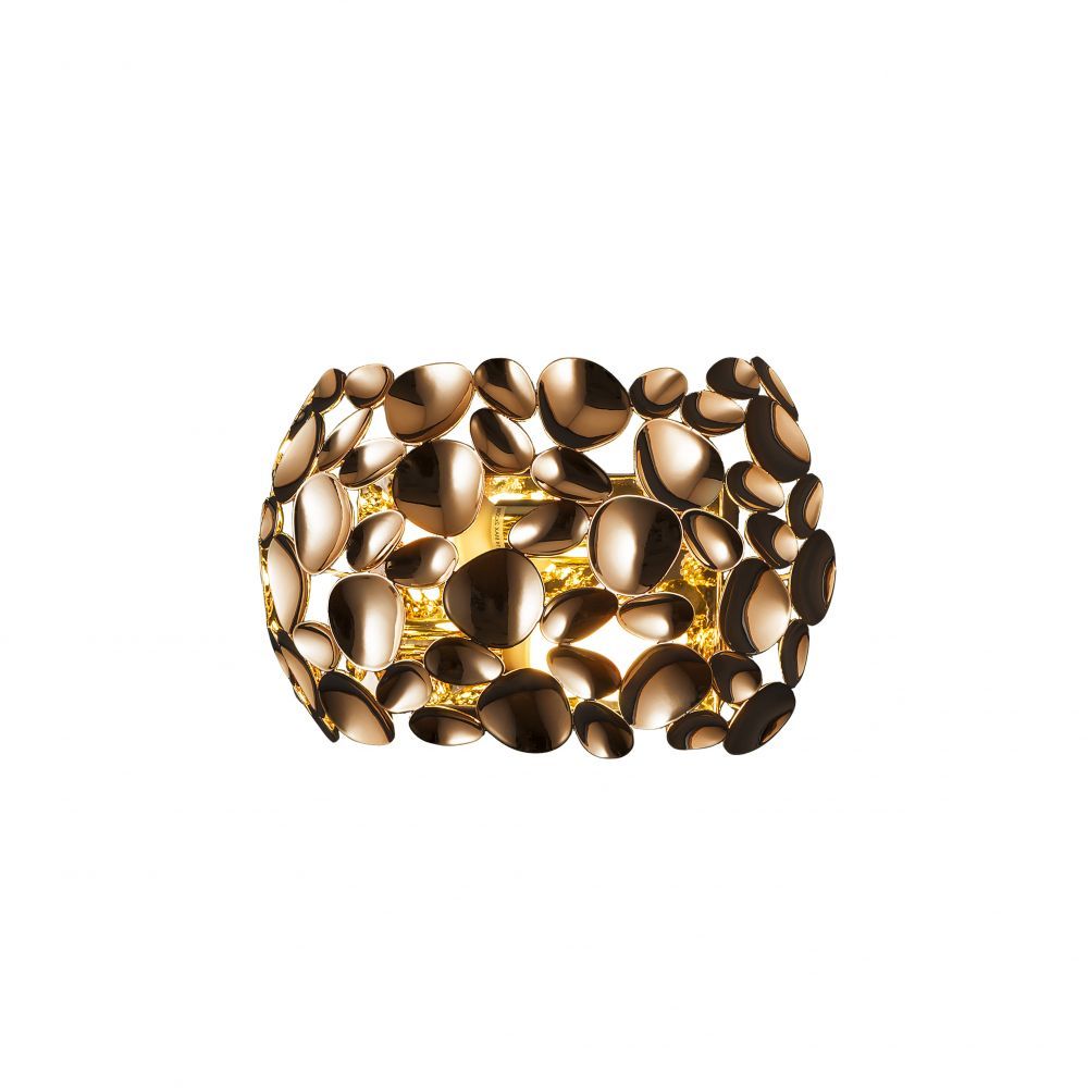 Aplica de perete din Metal Rose gold cu 2 becuri L32x16xH19cm Narisa