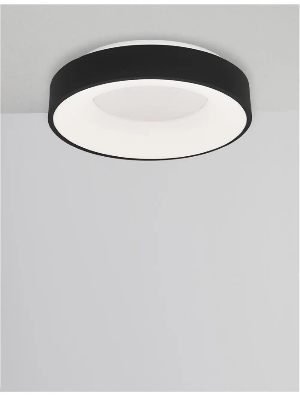 Plafoniera din Aluminiu Negru H9xL38cm IP20 30W 1845lm 3000k RANDO THIN