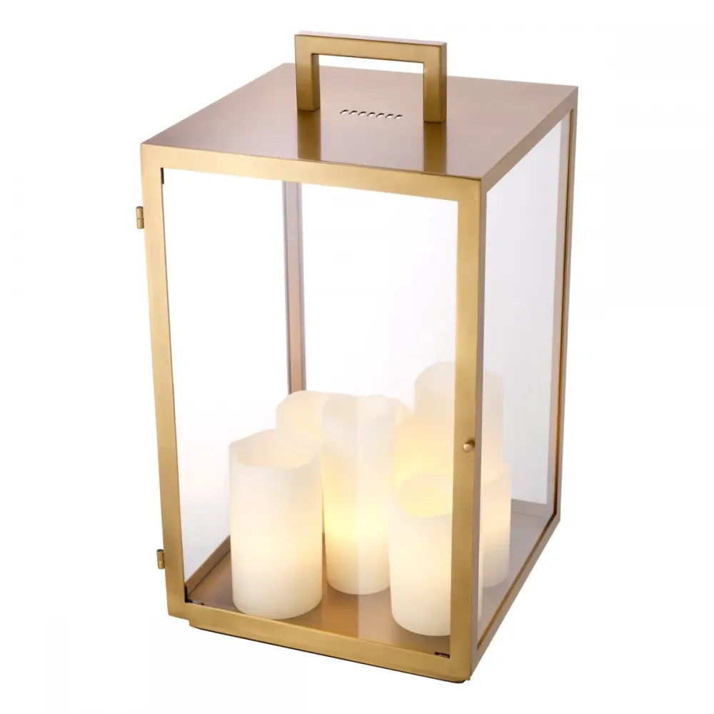Veioza din Metal Alama si Sticla Transparent H65xL35cm Debonair Eichholtz