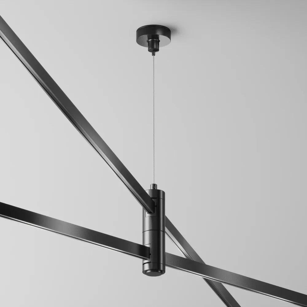 Cablu de suspensie dublu Flarity din Aluminiu Negru H110xL4.5cm Flarity