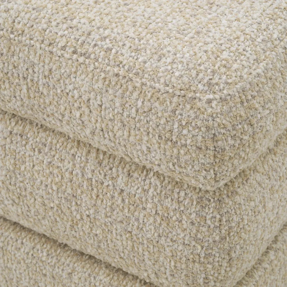 Taburet tapitat cu Chenille Bej L49xA49xH52cm Fifth Eichholtz