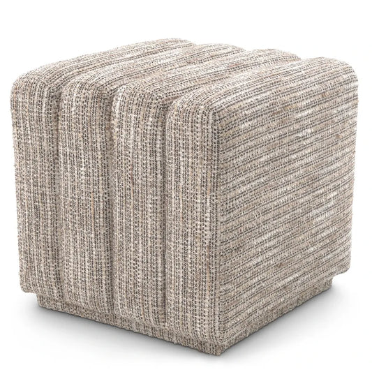 Taburet tapitat cu Stofa Bej L47xA46xH46cm Bente Eichholtz