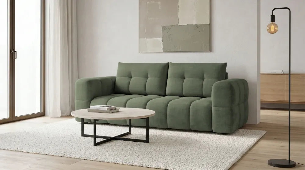Canapea tapitata cu material pet friendly Alias verde L211x104cm