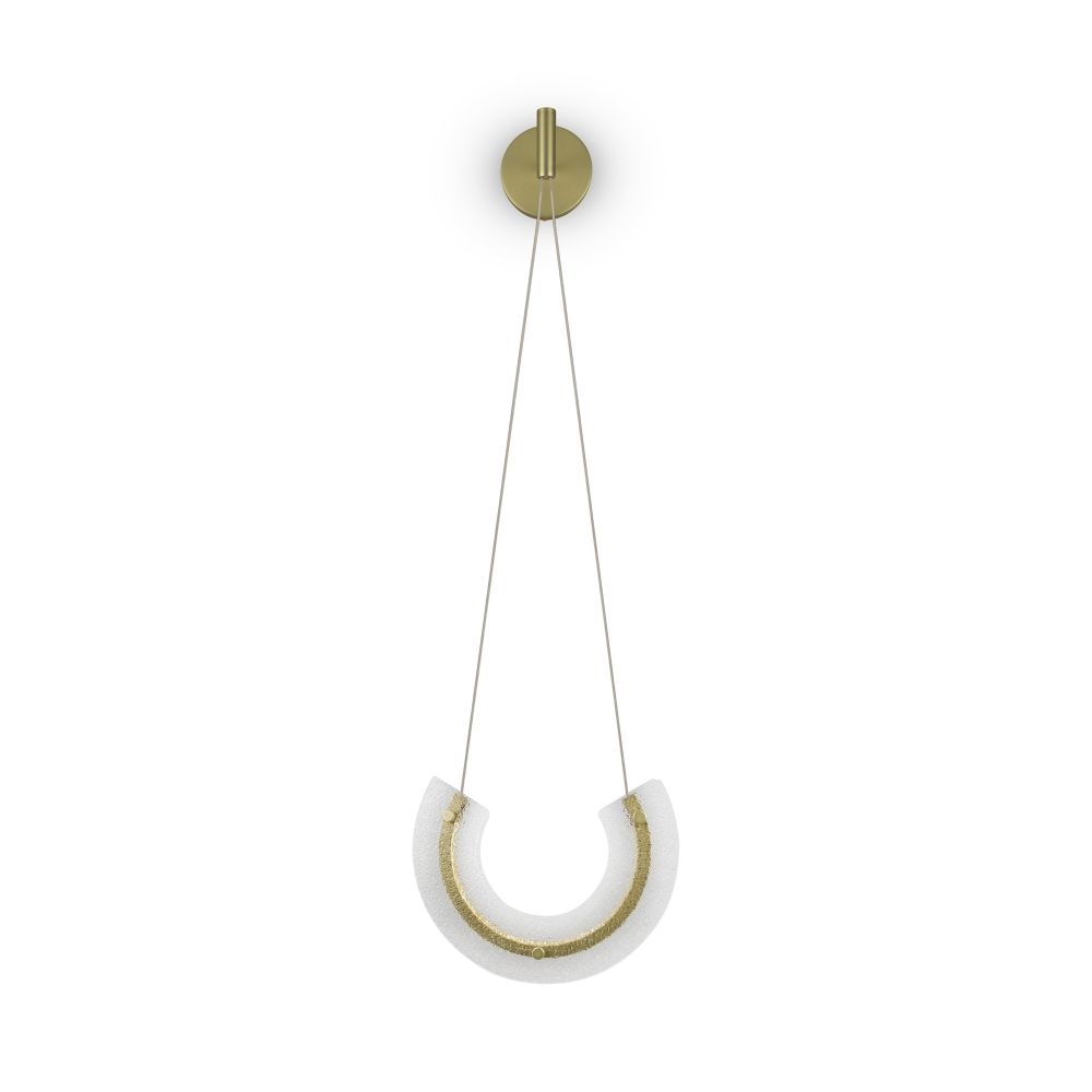Pendul Aluminiu si Sticla Auriu/Transparent L32xH133cm Maya