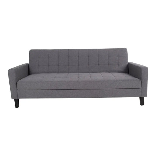 Canapea cu functie pat si spatiu depozitare tapitata cu Stofa Gri L204xH81cm Milton