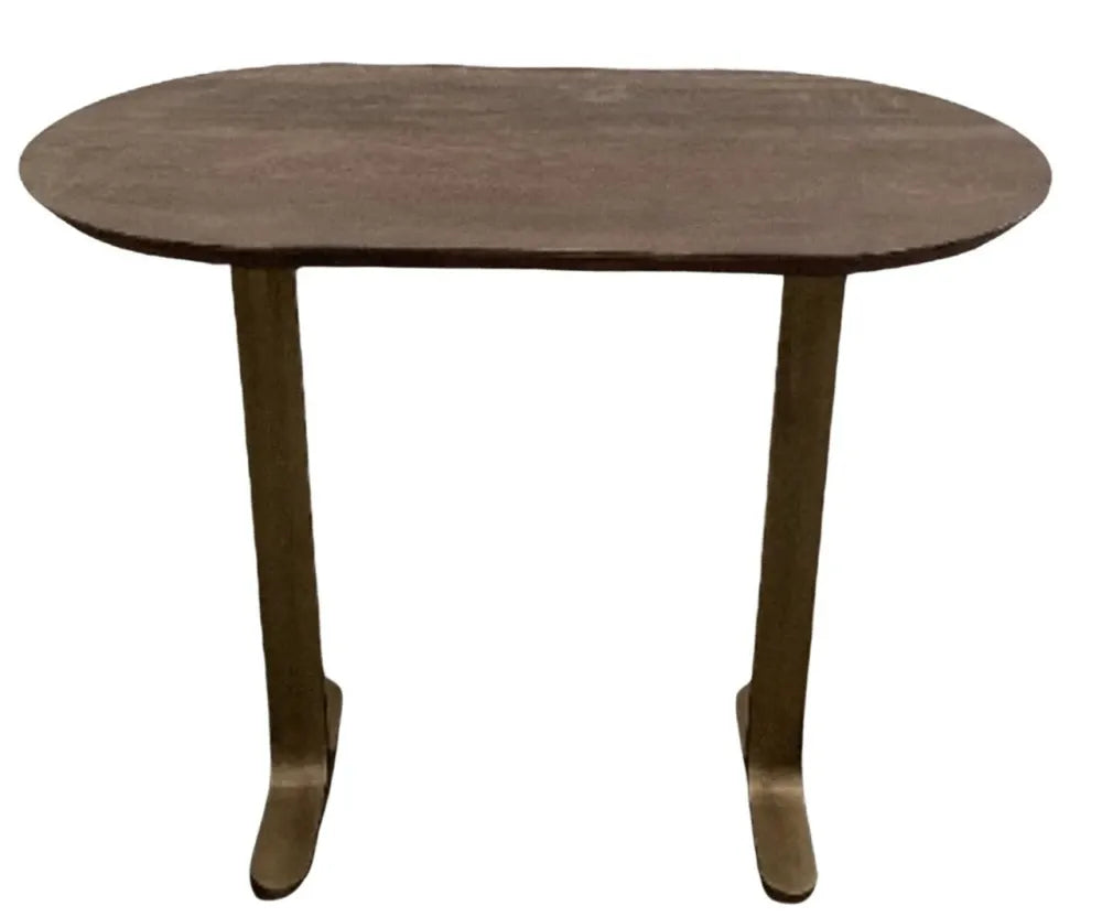 Masa de bar din Metal Auriu si Lemn de mango Maro L140xH105cm Revelin Richmond interiors