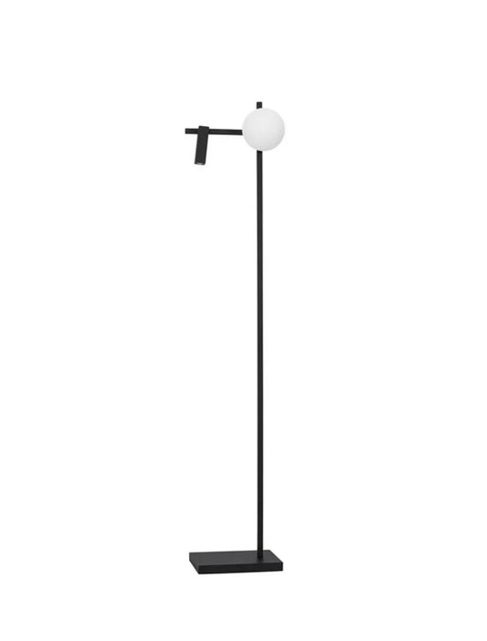 Lampa de podea structura din Metal Negru si abajur din Sticla Alb H150xL26.5cm IP20 9W 650lm 3200k JOLINE