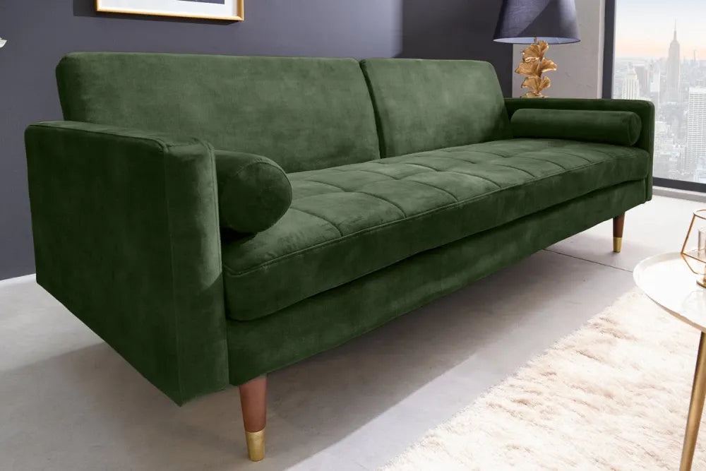 Canapea tapitat cu Catifea Verde L196cm Couture