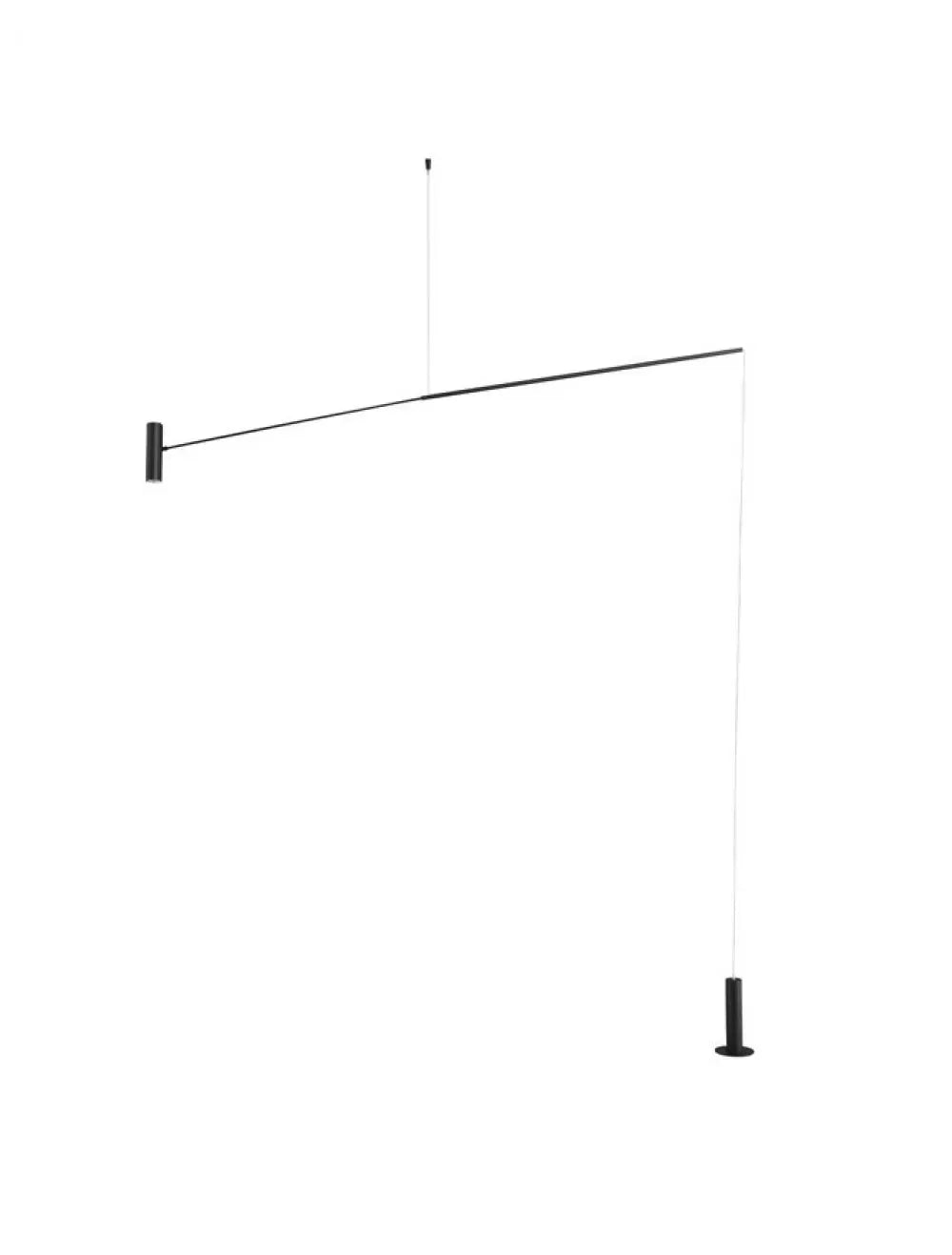 Lampa de podea din Aluminiu Negru H20-250xL192cm IP20 12W 960lm 3000k VOICE
