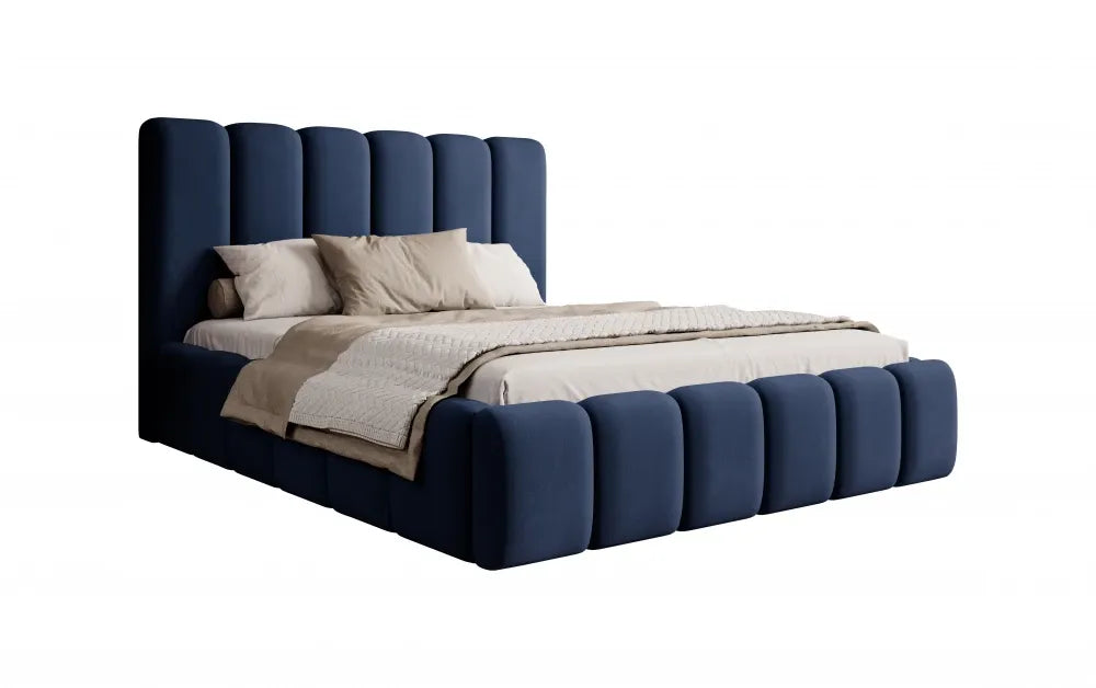 Pat 140 x 200 tapitat cu Catifea Magic velvet Albastru Arden