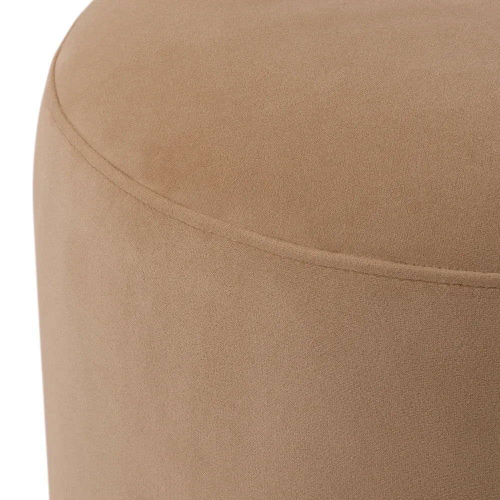 Taburet tapitat cu Catifea Piersica D48xH50cm Greer Eichholtz