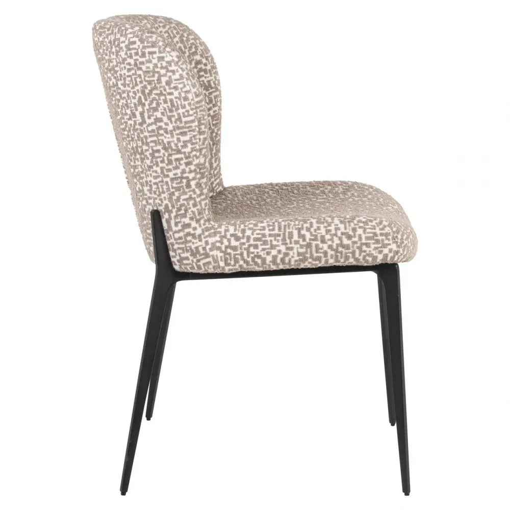Scaun din Stofa Bej si Metal Negru L51xH83.5cm Sergio Richmond interiors