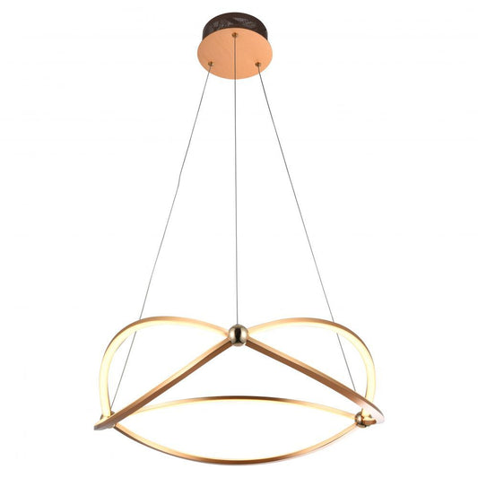 Lustra rotunda cu inaltime reglabila din Aluminiu Auriu cu LED D57xH125cm Ocellis