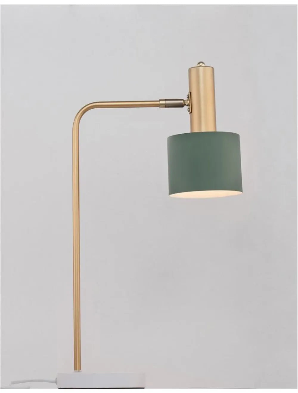 Veioza structura din Metal Auriu/Alb si abajur din Metal Verde H60xL12.5cm IP20 PAZ