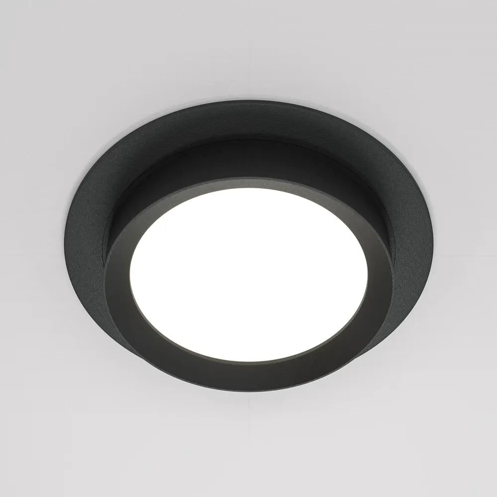 Spot incastrat din Aluminiu Negru H5xD11cm IP 20 GX53 15W Hoop